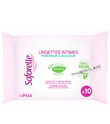 Saforelle Lingettes Intimes pour Femme Pocket x10 Iprad