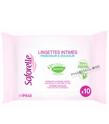 saforelle-lingettes-intimes-pour-femme-sachet-10-pieces-iprad-fraicheur-douceur-pharmacie-pharmaglobe.lu
