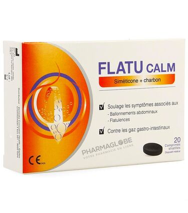 Flatu-Calm-20-Comprimes-Ballonnements-Abdominaux-Flatulences-Gaz-Gastro-Intestinaux-pharmaglobe.lu