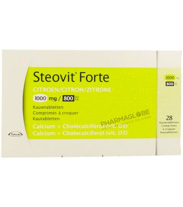 Steovit-Forte-Citron-1000-mg-par-800-U.I-28-Comprimes-a-Croquer-calcium-vitamine-D-pharmaglobe.lu