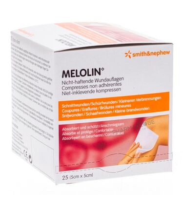 MELOLIN-STERILE-5-par-5-CM-25-COMPRESSES-non-adherentes-pharmaglobe.lu