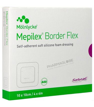 MEPILEX-BORDER-FLEX-10-par-10-CM-A-5-595350-pansement-silicone-adherent-pharmaglobe.lu