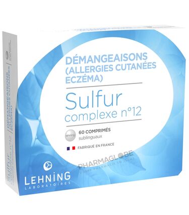 SULFUR-Complexe-12-LHL-60-Comprimes-Lehning-demangeaisons-allergies-cutanees-eczema-pharmaglobe.lu