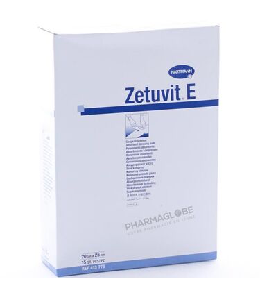 ZETUVIT-E-20-par-25-CM-15-COMPRESSES-STERILES-absorbantes-4137754-Hartmann-pharmaglobe.lu