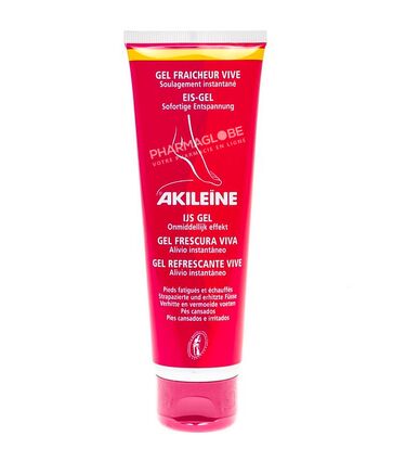 Akileine-Rouge-Gel-Fraîcheur-Vive-Instantanée-Tube-125-ml-Laboratoires-Asepta-Pieds-Fatigués-Echauffés-pharmaglobe.lu