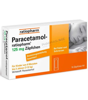 Paracetamol-Ratiopharm-125-mg-10-Suppositoires-douleur-fievre-enfants-pharmaglobe.lu