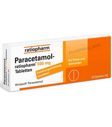 Paracetamol-Ratiopharm-500-mg-20-Comprimés-douleurs-fievre-adultes-pharmaglobe.lu