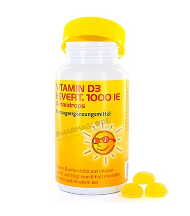 VITAMIN-D3-HEVERT-1000-IE-GUMMIDROPS-BOULES-DE-GOMME-gummies-pharmaglobe.lu