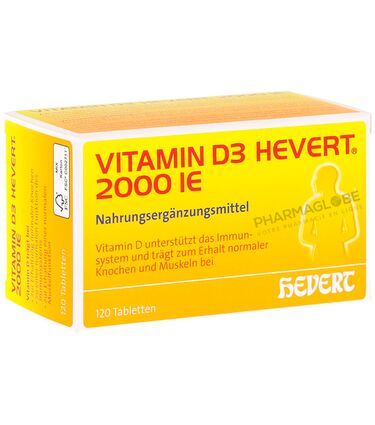 Vitamin-D3-Hevert-2000-IE-120-Comprimés-pharmaglobe.lu