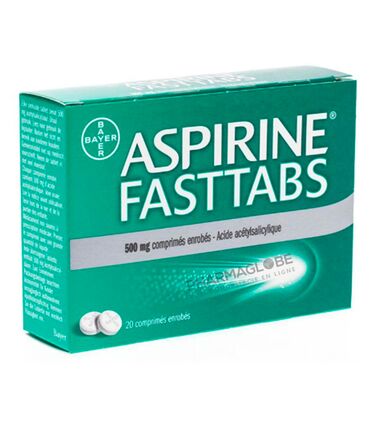 Aspirine-FastTabs-500-mg-20-Comprimés-Enrobés-Baye-Acide-Acétylsalicylique-pharmaglobe.lu