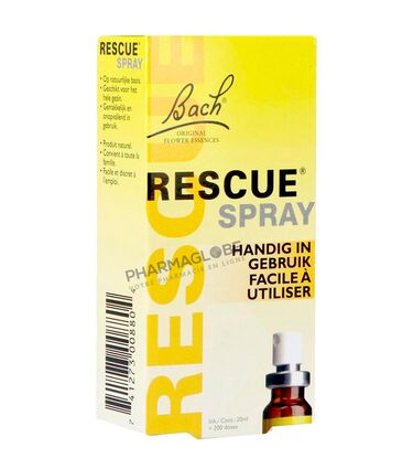 BACH-ORIGINAL-RESCUE-ALCOHOL-SPRAY-20ML-mélange-fleurs-Rescue-hélianthème-clématite-impatiente-prunier-cerise-étoile-Bethléem-pharmaglobe.lu