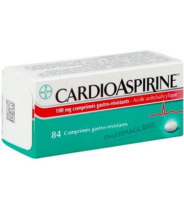 Cardioaspirine-100-mg-Acide-Acétylsalicylique-84-Comprimés-Gastro-Résistants-pharmaglobe.lu
