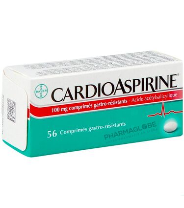 Cardioaspirine-100mg-Acide-Acétylsalicylique-56-Comprimés-Gastro-Résistants-bayer-pharmaglobe.lu