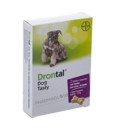 DRONTAL-DOG-TASTY-2-COMPRIMES-VETERINAIRE-antiparasitaire-chien-pharmaglobe.lu