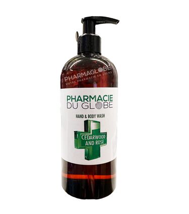 PHARMACIE-DU-GLOBE-HAND&BODY-WASH CEDARWOOD-ROSE-400ML-gel-douche-corps-et-mains-bois-de-cedre-et-rose-pharmaglobe.lu