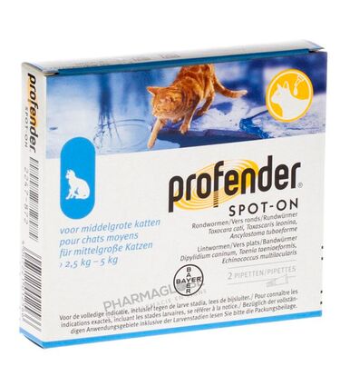 PROFENDER-SPOT-ON-CHAT-MOYEN-2-PIPETTES-VETERINAIRE-vermifuge-pharmaglobe.lu