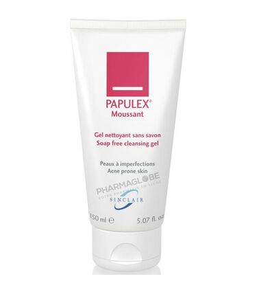Papulex-Moussant-Gel-Nettoyant-Sans-Savon-Tube-150ml-Peaux-Imperfections-pharmaglobe.lu