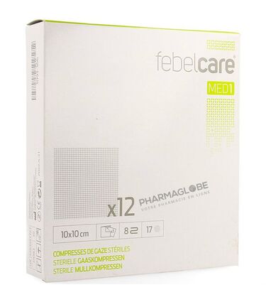 COMPRESSE-FEBELCARE-STERILE-10-par-10-CM-12-compresses-pharmaglobe.lu