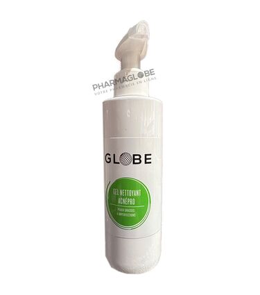 Derma-Globe-AcnéPro-Gel-Nettoyant-Peau-Grasse-Impurites-Flacon-200-ml-Anti-Sebum-Anti-Bacterien-Purifiant-pharmaglobe.lu