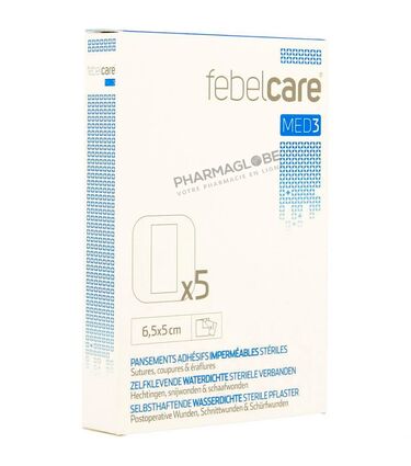 Febelcare-Pansement-Stérile-Adhésif-6,5-par-5CM-5-pansements-waterproof-pharmaglobe.lu