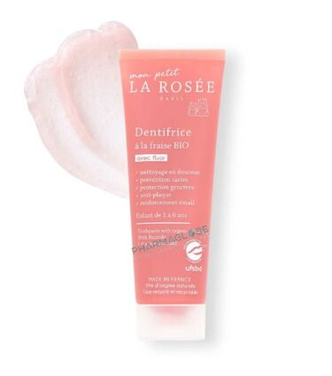la-rosee-dentifrice-bebe-fraise-bio-tube-50ml-pharmaglobe.lu