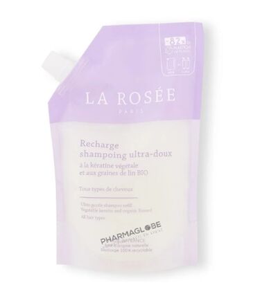 la-rosee-recharge-shampoing-ultra-doux-en-sachet-400ml-pharmaglobe.lu