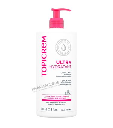 Topicrem-Lait-Corps-Ultra-Hydratant-Flacon-Pompe-1-L-Peaux-Sèches-pharmaglobe.lu
