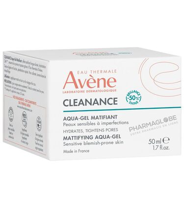 AVENE-CLEANANCE-AQUA-GEL-MATIFIANT-50ML-peau-sensible-avec-imperfection-hydratation-pharmaglobe.lu