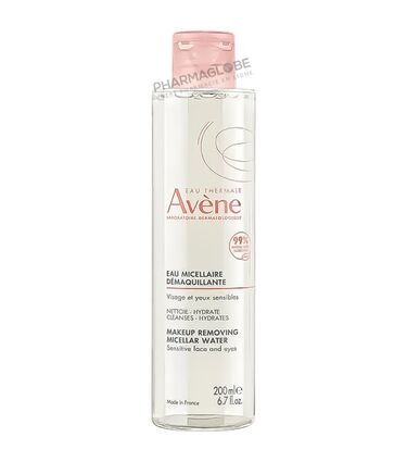 AVENE-LES-ESSENTIELS-EAU-MICELLAIRE-200ML-nettoyer-hydrater-visage-et-yeux-sensibles-pharmaglobe.lu