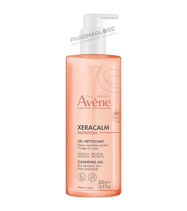 AVENE-XERACALM-NUTRITION-GEL-NETTOYANT-500ML-peau-sensible-seche-visage-corps-pharmaglobe.lu