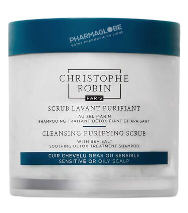 CHRISTOPHE-ROBIN-SCRUB-LAVANT-PURIFIANT-250ML-shampoing-traitant-detox-et-apaisant-cheveux-gras-sensibles-pharmaglobe.lu