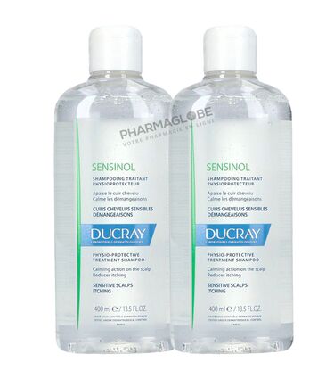 Ducray-Sensinol-Shampooing-Physioprotecteur-2-Flacons-de-400-ml-Cuir-Chevelu-Sensible-Fragilisé-Démangeaisons-pharmaglobe.lu