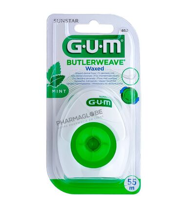 GUM-BUTLERWEAVE-PLAT-CIRE-MENTHOLE-N°1855-fil-dentaire-cire-menthole-pharmaglobe.lu