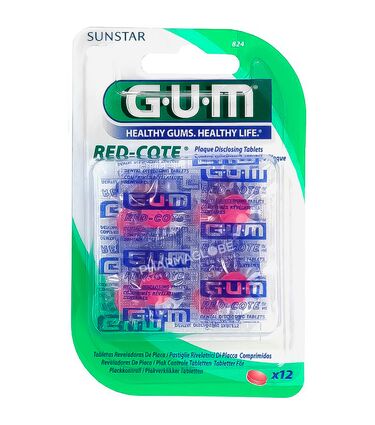 GUM-RED-COTE-REVELATEUR-PLAQUE-DENTAIRE-12-COMPRIMES-N-824-pharmaglobe.lu