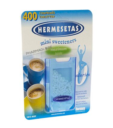 Hermesetas-400-Comprimés-Mini-Sweeteners-Maximum-Taste-Hermes-Educolorant-de-Table-Saccharine-pharmaglobe.lu