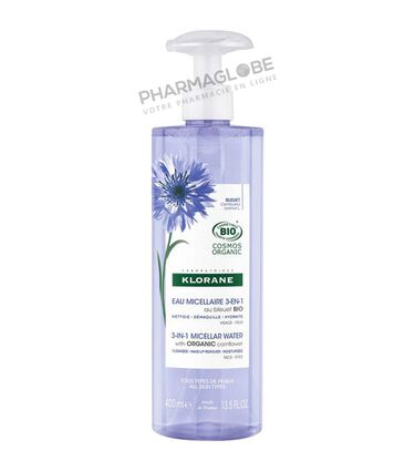Klorane-Eau-Micellaire-3-en-1-au-Bleuet-BIO-Flacon-Pompe-400ml-Visage-et-Yeux-pharmaglobe.lu