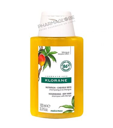 Klorane-Shampoing-à-la-Mangue-Flacon-100ml-Cheveux-Secs-pharmaglobe.lu