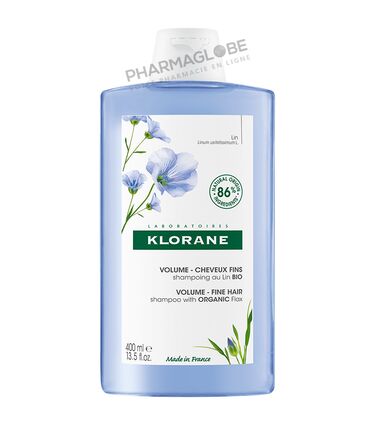  Klorane-Shampoing-Volume-au-Lin-BIO-Flacon-400ml-Cheveux-Fins-Plats-Sans-Volume-pharmaglobe.lu