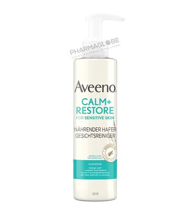 Aveeno-Calm-+-Restore-Nettoyant-Nourrissant-Visage-Sans-Parfum-Flacon-Pompe-200-ml-Peaux-Normales-à-Sèches-et-Sensibles-pharmaglobe.lu