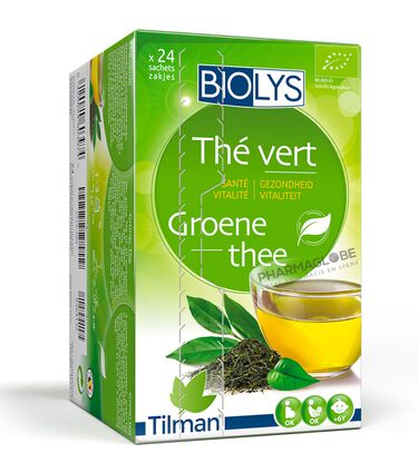Biolys-Thé-Vert-BIO-Tisane-Tilman-24-Sachets-Santé-Vitalité-pharmaglobe.lu