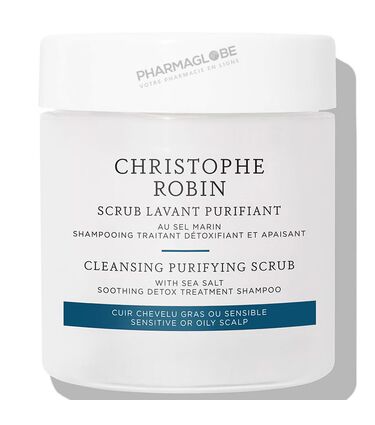 Christophe-Robin-Scrub-Lavant-Purifiant-au-Sel-Marin-Pot-75ml-Cuir-Chevelu-Sensible-ou-Gras-pharmaglobe.lu