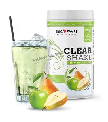 Clear-Shake-Iso-Protein-Water-Pomme-Poire-Pot-500g-Eric-Favre-Eau-Protéinée-Rafraichissante-pharmaglobe.lu