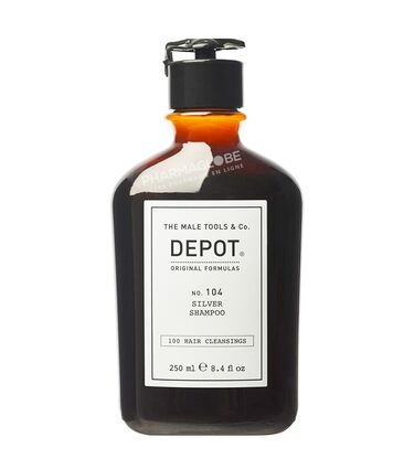 Depot-No-104-Silver-Shampoo-Homme-Flacon-250ml-Shampoing-Pour-Cheveux-Gris-Blancs-ou-Décolorés-pharmaglobe.lu