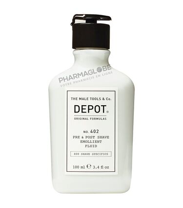 Depot-No-402-Pre-&-Post-Shave-Emollient-Fluid-Flacon-100ml-Fluide-Emollient-Avant-et-Après-Rasage-pharmaglobe.lu