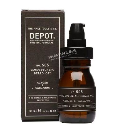 Depot-No-505-Conditioning-Beard-Oil-Ginger-&-Cardamom-Flacon-Pompe-30ml-Huile-à-Barbe-Revitalisante-pharmaglobe.lu