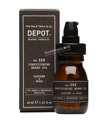 Depot-No-505-Conditioning-Beard-Oil-Leather-&-Wood-Flacon-Pompe-30ml-Huile-à-Barbe-Revitalisante-pharmaglobe.lu