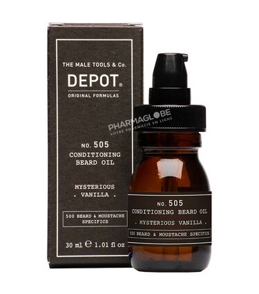 Depot-No-505-Conditioning-Beard-Oil-Mysterious-Vanilla-Flacon-Pompe-30ml-Huile-à-Barbe-Revitalisante-pharmaglobe.lu