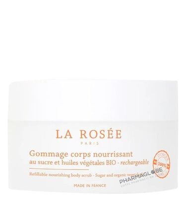la-rosee-gommage-corps-nourrissant-grains-sucre-blanc-rechargeable-200g-pharmaglobe