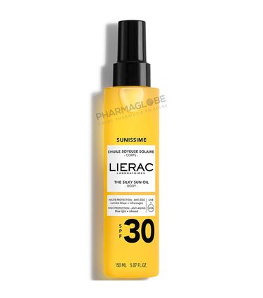 Lierac-Sunissime-L-Huile-Soyeuse-Solaire-Corps-SPF30-Flacon-Pompe-150ml-pharmaglobe.lu