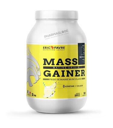 Mass-Gainer-Native-Protein-Saveur-Vanille-Pot-3kg-Eric-Favre-pharmaglobe.lu
